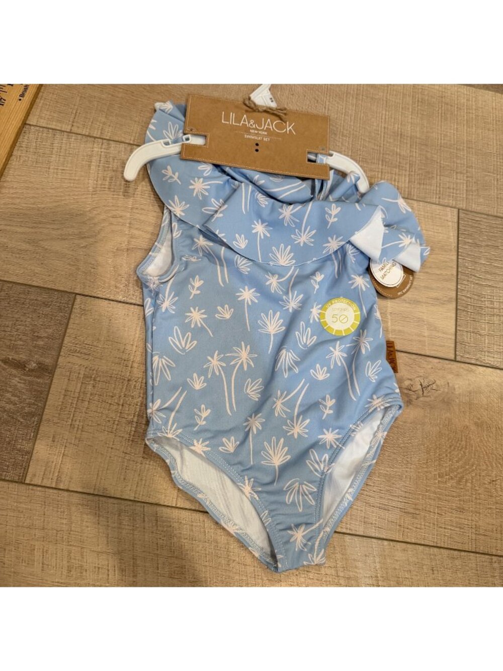 LILA AND JACK BLUE ONE PIECE SWIM SUIT NEW 18M